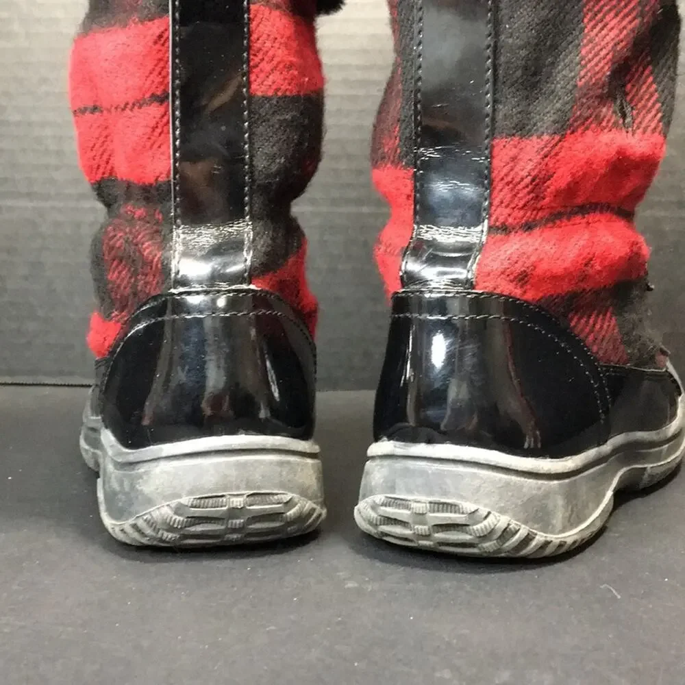 Polo by Ralph Lauren Big‎ Kid Everest Boots Black Leather w/ Shearling Size 4